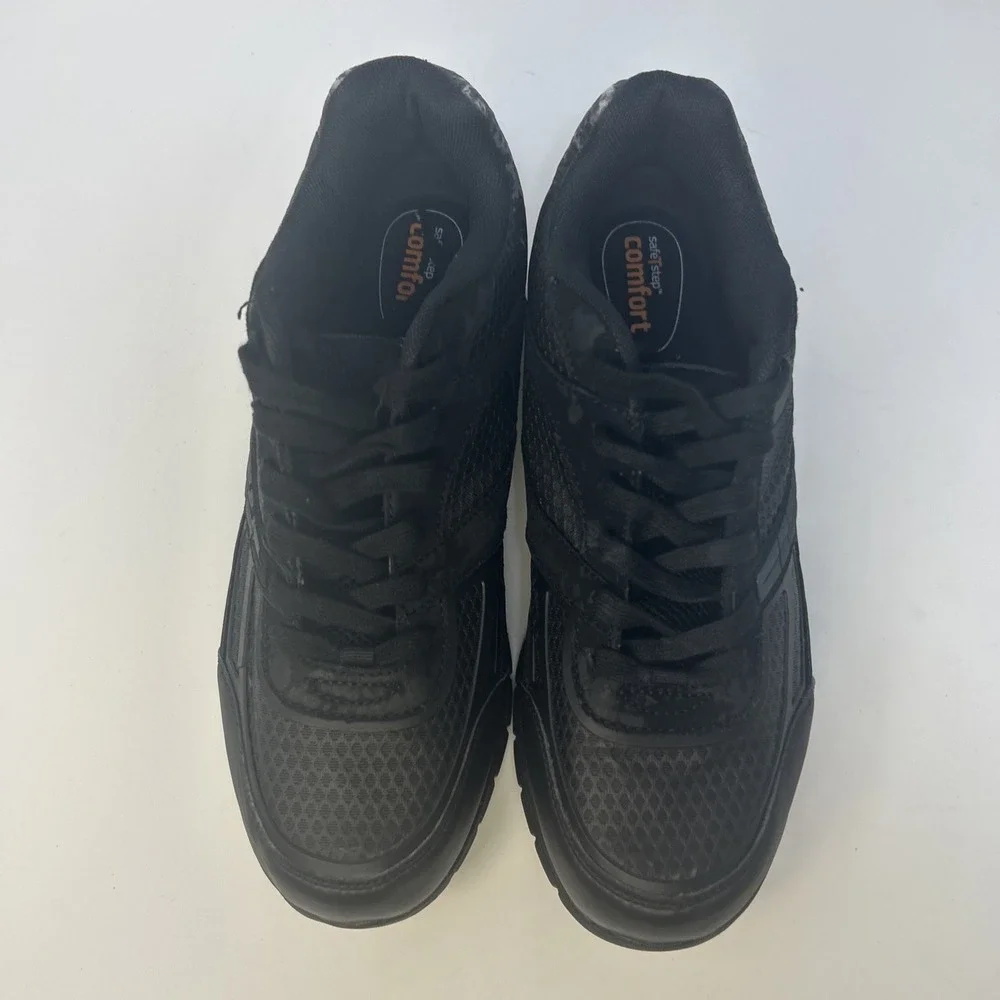safeTstep Expo Runner‎ 8 Slip Resistant Shoe Men's 9.5 Black, Comfort Insole